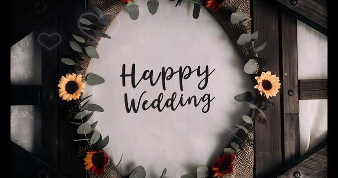 rustic charm a rustic wedding themed floral design greeting card
