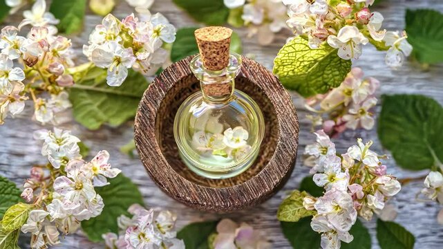 patchouli essential oil. Selective focus