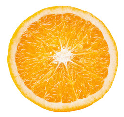 half of orange isolated on a white background