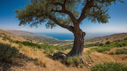 Fototapeta premium stunning Golan Heights Israel sunny summer day