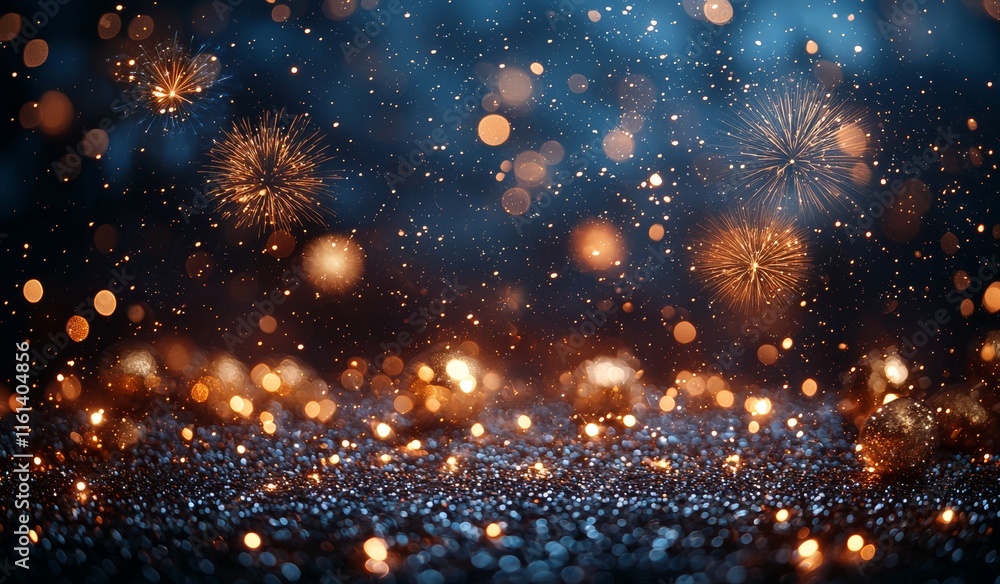Poster a firework backdrop with open space for text