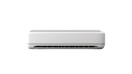 White air conditioner isolated on transparent background, ideal for cooling home or office environment