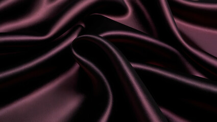 Obraz premium Black dark gray purple burgundy red background. Silk satin fabric. Luxury elegant beauty premium rich. Shiny glitter shimmer silky. Drapery fold crease. Christmas birthday Valentine romance festival