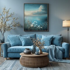 Scandinavian home interior design of a modern living room