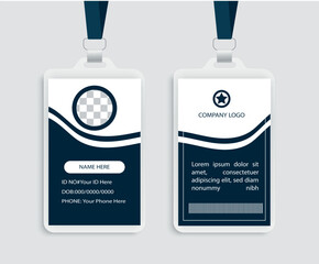 Mordern ID Card Mockup Design with vector file and RGB color
