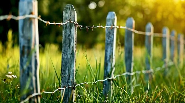 a barbed wirea barbed wire fence fence