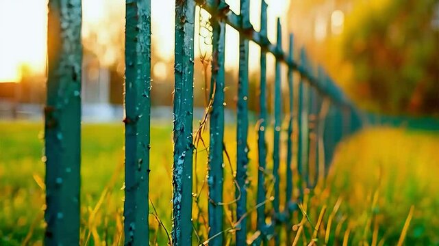 a barbed wire fence
