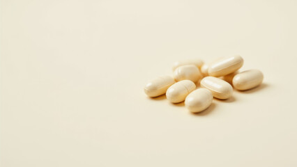 Magnesium glycinate supplements on a light-colored surface.