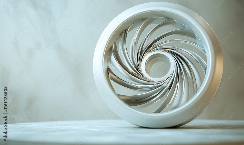 Aufkleber a dynamic visual of energy stored in a flywheel with spinning momentum lines.