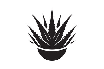 Alovera vector silhouette 