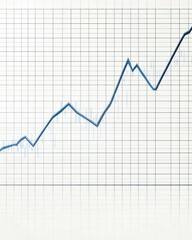 A dynamic upward trend displayed on a financial graph, showcasing growth and progress.