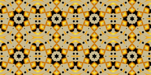 Luxurious Gold And Black Seamless Pattern - Digital Ornament