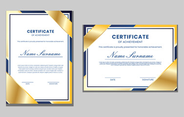 Certificate template with professional clean design. 
