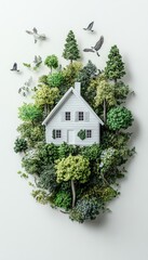 Colorful illustrations of renewable energy cycles for the energy and utilities sector