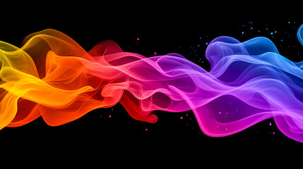 Obraz premium Vivid and Photorealistic Colorful Smoke in a Dynamic Flowing Pattern