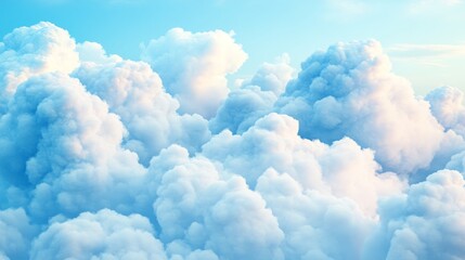 Abstract Background, A Cloud Network with Soft Textures in Pastel Blue and White Tones