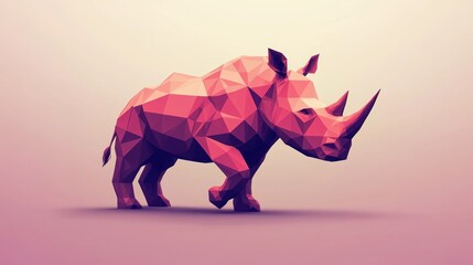 Low-poly rendering of a rhinoceros.