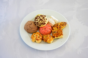 Turkish homemade sweet and savory cookies .Tatli tuzlu kurabiye. Kuru pasta