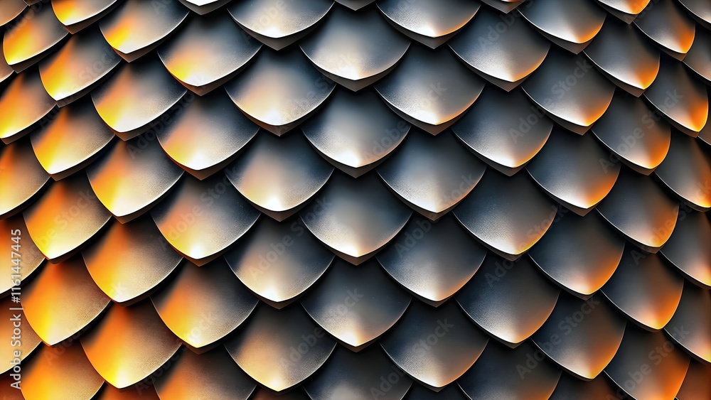 Poster metallic scales shimmering texture reflecting light patterns