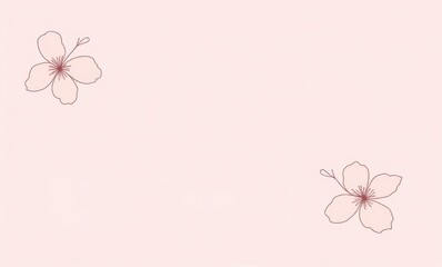 Delicate floral design on pastel background