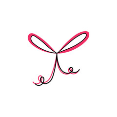 Elegant pink coquette bow illustration perfect for feminine designs and romantic themes