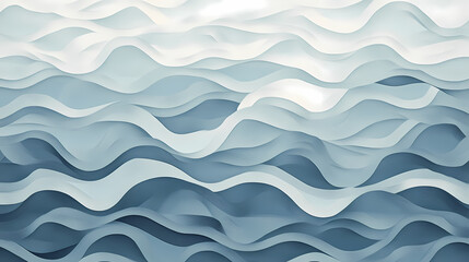 Fototapeta premium Soothing abstract blue-grey background featuring undulating wavy patterns with seamless repeat, evoking a sense of calming fluidity and motion. Reverberate. Illustration