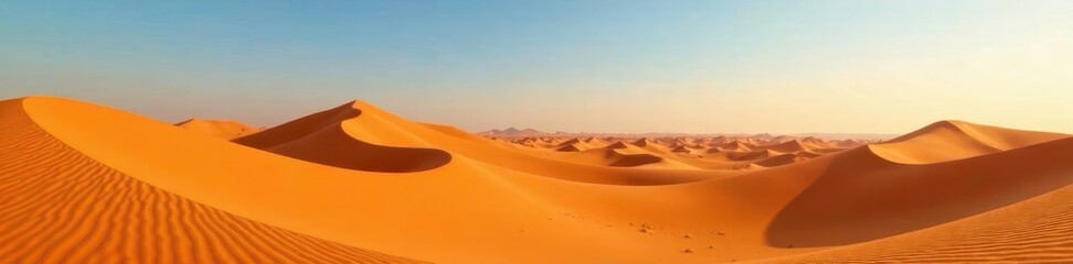 Towering sand dunes in endless Sahara expanse, dune, sandy, vast
