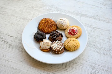 Turkish homemade sweet and savory cookies .Tatli tuzlu kurabiye. Kuru pasta