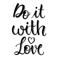 Do it with love lettering