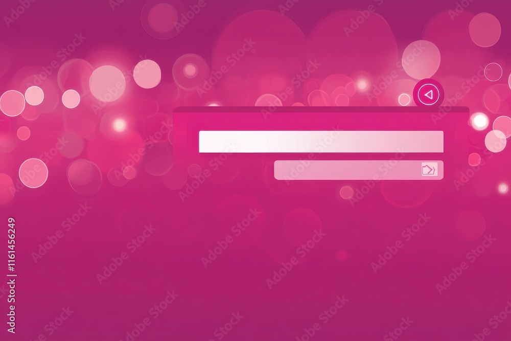 Poster vibrant pink interface with soft bokeh background, ideal for modern digital applications.