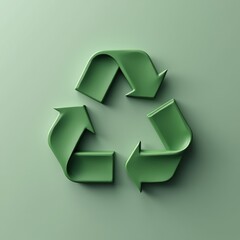 Obraz premium recycling symbol, focusing on its essential shape and form