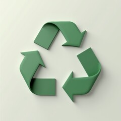 Fototapeta premium recycling symbol, focusing on its essential shape and form