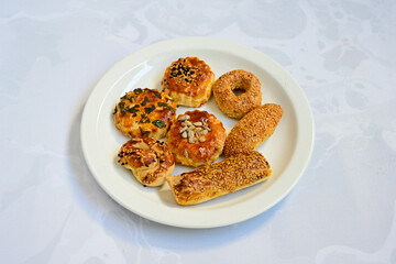Turkish homemade sweet and savory cookies .Tatli tuzlu kurabiye. Kuru pasta