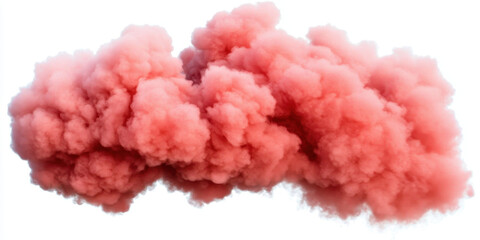 Pink smoke cloud on a white background, symbolizing abstract chaos - Disruption