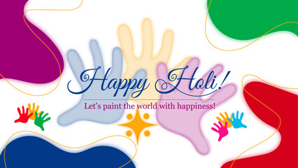 A vibrant and colorful illustration celebrating the joyous festival of Holi.