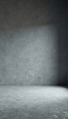 Empty photographer's studio, abstract grey background, scene, mood