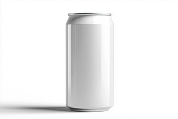 Clean white drink style can mockup isolated on a white background