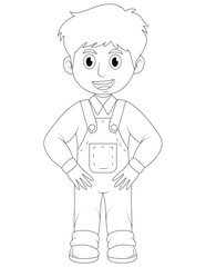 In Canberra, Australia, the child wears a traditional Australian-style outfit, such as a simple version of stockman clothing . traditional Australian outfit coloring page for kids. Australian boy 