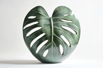 Ceramic Monstera Leaf Decorative Sculpture