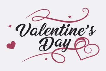 Happy Valentine's Day in a bold script typography design.