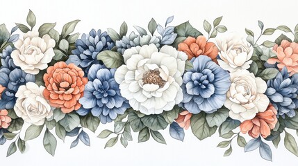 Beautiful floral accessories display elegant white background decorative art serene environment top-down view aesthetic appeal