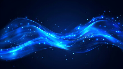 Obraz premium Abstract futuristic blue background with network connections