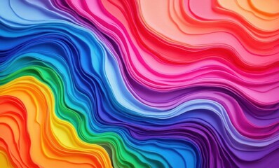 Colorful abstract waves in vibrant hues