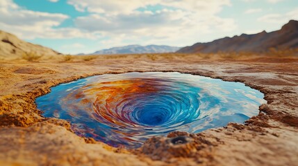 Surreal Vortex of Colors and Chaos