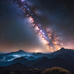 The Milky Way in the Silent Night Sky