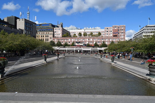 King's Garden or Kungstr&auml;dg&aring;rden is a park in central Stockholm, Sweden. It is colloquially known as Kungsan. The park in 2015.