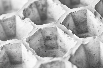 A Close Up View Of A Waffle Texture