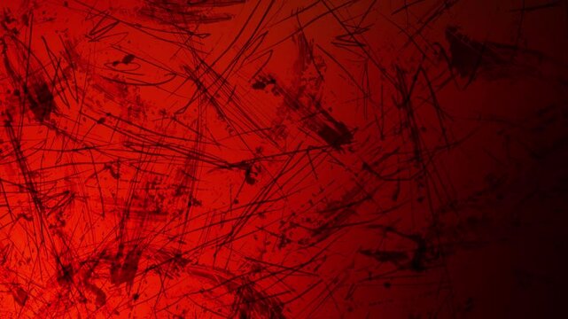 Abstract Chaos Squiggles From Hell 4K Loop features squiggly scratched lines flowing upward in 3d space in a reddish orange atmosphere in a loop.