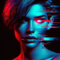 Abstract Cyberpunk Female Image