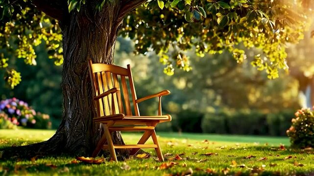 a bench under a tree
